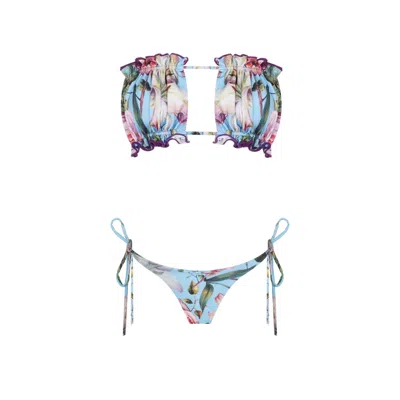 Nur Karaata Women's Blue Sun Blu Bikini Set