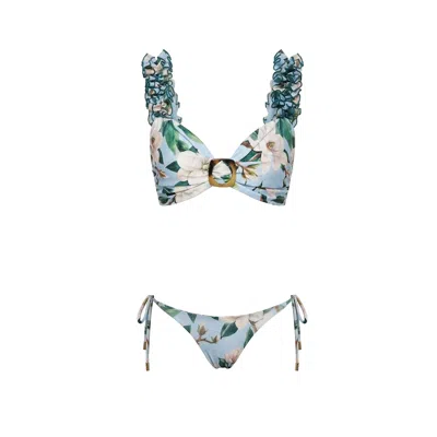 Nur Karaata Women's Blue Sun Poetry Bikini