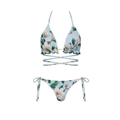Nur Karaata Women's Blue Sunspell Bikini In Multi