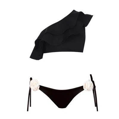 Nur Karaata Women's Cliantha Pearl Black Bikini