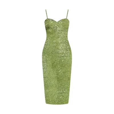 Nur Karaata Women's Green La Croisette Dress