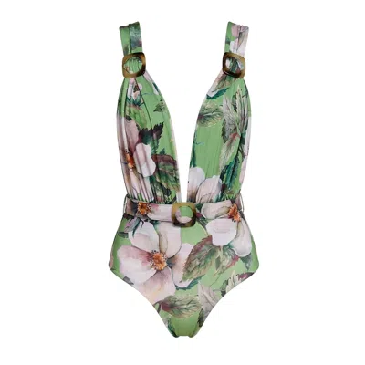 Nur Karaata Women's Green Riviera Rêve Swimsuit