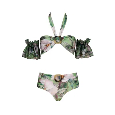 Nur Karaata Women's Green Soleil Rêverie Bikini In Black