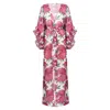 Nur Karaata Women's Joali Fushia Floral Kimono