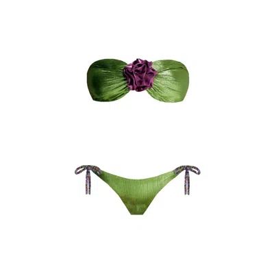 Nur Karaata Women's Lou Lou's Green Bikini Set