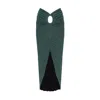 Nur Karaata Women's Moon Sparkle Green Skirt In Green