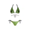 Nur Karaata Women's Nikki Green Bikini Set In Green