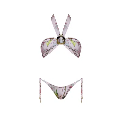 Nur Karaata Women's Pink Coastal Calm Bikini