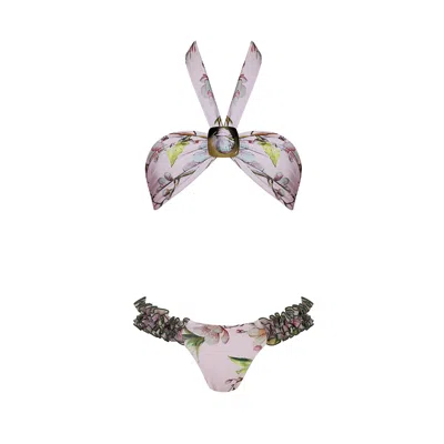 Nur Karaata Women's Pink Coastal Sway Bikini