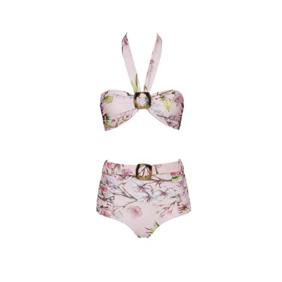 Nur Karaata Women's Pink Mykonos Glow Bikini In Multi