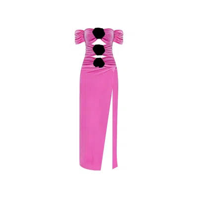 Nur Karaata Women's Pink / Purple Athenee Dress In Pink/purple