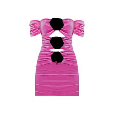 Nur Karaata Women's Pink / Purple Ayana Mini Dress In Pink/purple