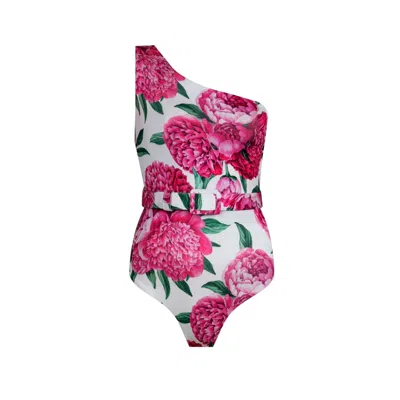 Nur Karaata Women's Pink / Purple Camelia Swimsuit In Pink/purple
