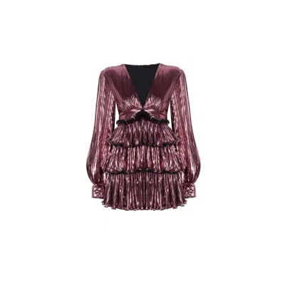 Nur Karaata Women's Pink / Purple Cassiopeia Mini Dress In Pink/purple