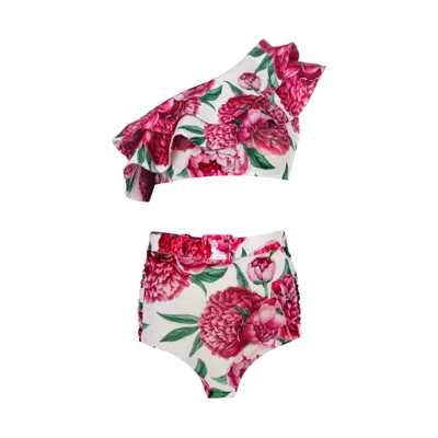 Nur Karaata Women's Pink / Purple Cliantha Bikini Set In Pink/purple