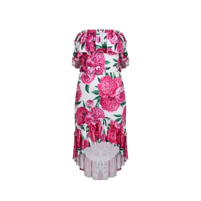 Nur Karaata Women's Pink / Purple Florella Dress In Pink/purple