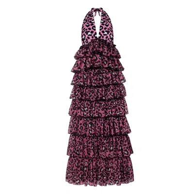 Nur Karaata Women's Pink / Purple Florentina Pink Leo Maxi Dress In Pink/purple