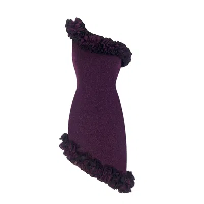 Nur Karaata Women's Pink / Purple Florentina Sparkle Purple Dress In Pink/purple