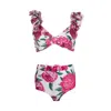 Nur Karaata Women's Pink / Purple Lily Bikini Set In Pink/purple