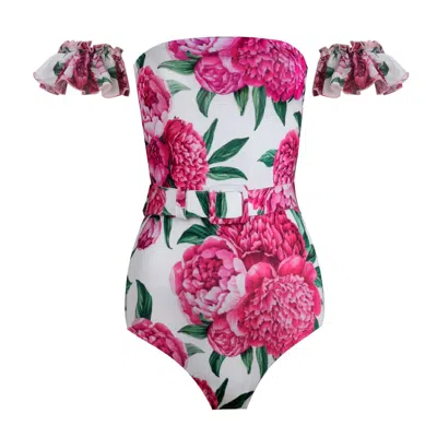 Nur Karaata Women's Pink / Purple Marigold Swimsuit In Pink/purple
