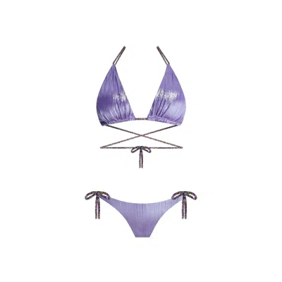 Nur Karaata Women's Pink / Purple Nikki Purple Bikini Set In Pink/purple
