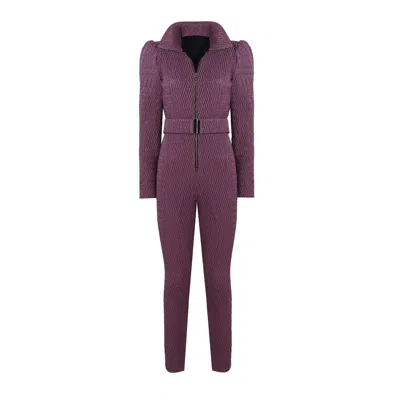 Nur Karaata Women's Pink / Purple Sankt Moritz Purple Skisuit In Pink/purple
