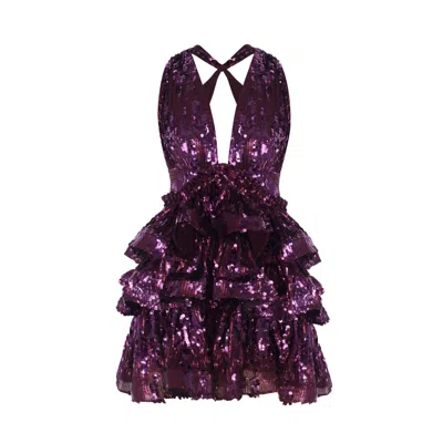 Nur Karaata Women's Pink / Purple Spinel Purple Dress In Pink/purple