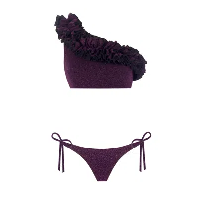 Nur Karaata Women's Pink / Purple Sun Alexis Purple Bikini Set In Multi