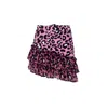 Nur Karaata Women's Pink / Purple Tigra Pink Leo Skirt In Pink/purple