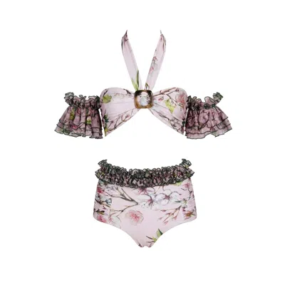 Nur Karaata Women's Pink Rosé Riviera Bikini In Multi