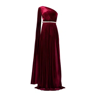 Nur Karaata Women's Red Baglioni Burgundy Gown
