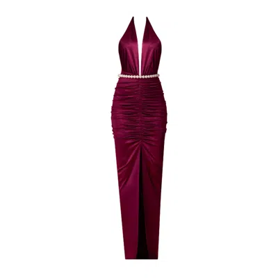 Nur Karaata Women's Pink / Purple Charlotte Dress In Red