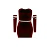 Nur Karaata Women's Red Eternal Mini Burgundy Dress In Burgundy
