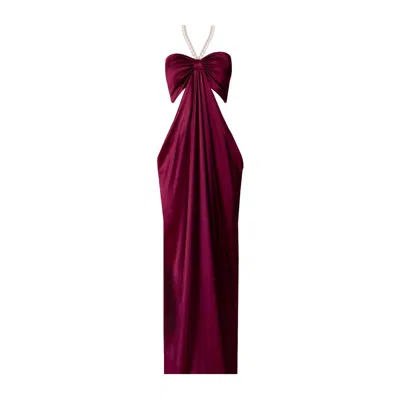 Nur Karaata Women's Pink / Purple Sienna Dress In Red