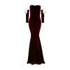 Nur Karaata Women's Red Versailles Rose Burgundy Gown In Red