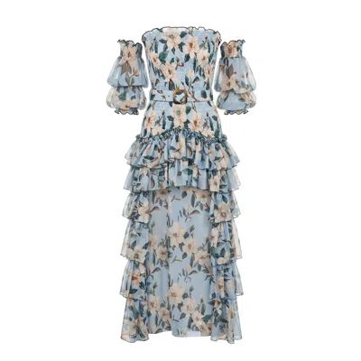 Nur Karaata Women's Riviera Blue Long Dress