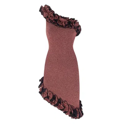 Nur Karaata Women's Rose Gold Florentina Sparkle Rose Dress