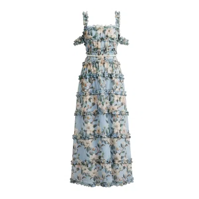 Nur Karaata Women's Seafoam Serenade Blue Beachdress