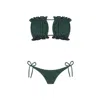 Nur Karaata Women's Sun Sparkle Green Bikini Set In Green