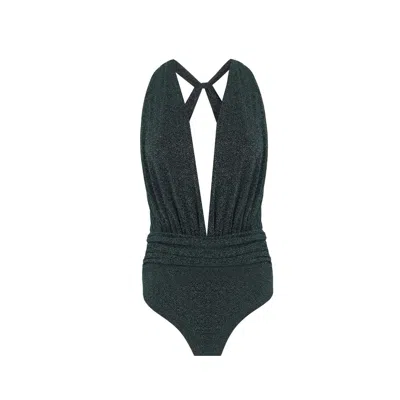 Nur Karaata Women's Susi Sparkle Green Swimsuit
