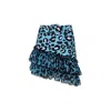 Nur Karaata Women's Tigra Blue Leo Skirt In Blue