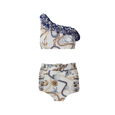 Nur Karaata Women's White Alexis Tropezienne Bikini Set