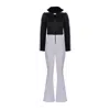 Nur Karaata Women's White / Black Val'd Isére Skisuit In White/black