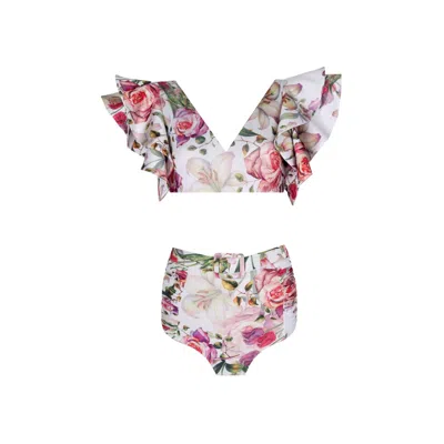 Nur Karaata Women's White Cosmos Bianca Bikini Set