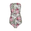 Nur Karaata Women's White Gladious Rose Swimsuit