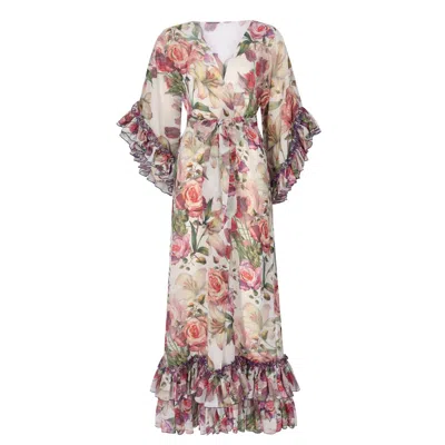 Nur Karaata Women's White Joali Bianca Kaftan