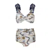 Nur Karaata Women's White Lily Tropezienne Bikini Set In White