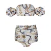 Nur Karaata Women's White Poppy Tropezienne Bikini