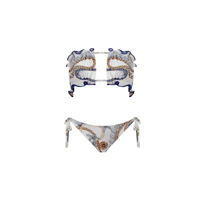 Nur Karaata Women's White Sun Tropezienne Bikini Set