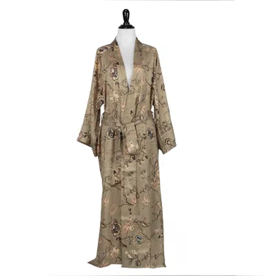 Nur Pillow Design Women's Neutrals Ivory Garden Robe In White